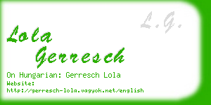 lola gerresch business card